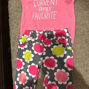 Cute baby girl outfit 6 months pants and shirt